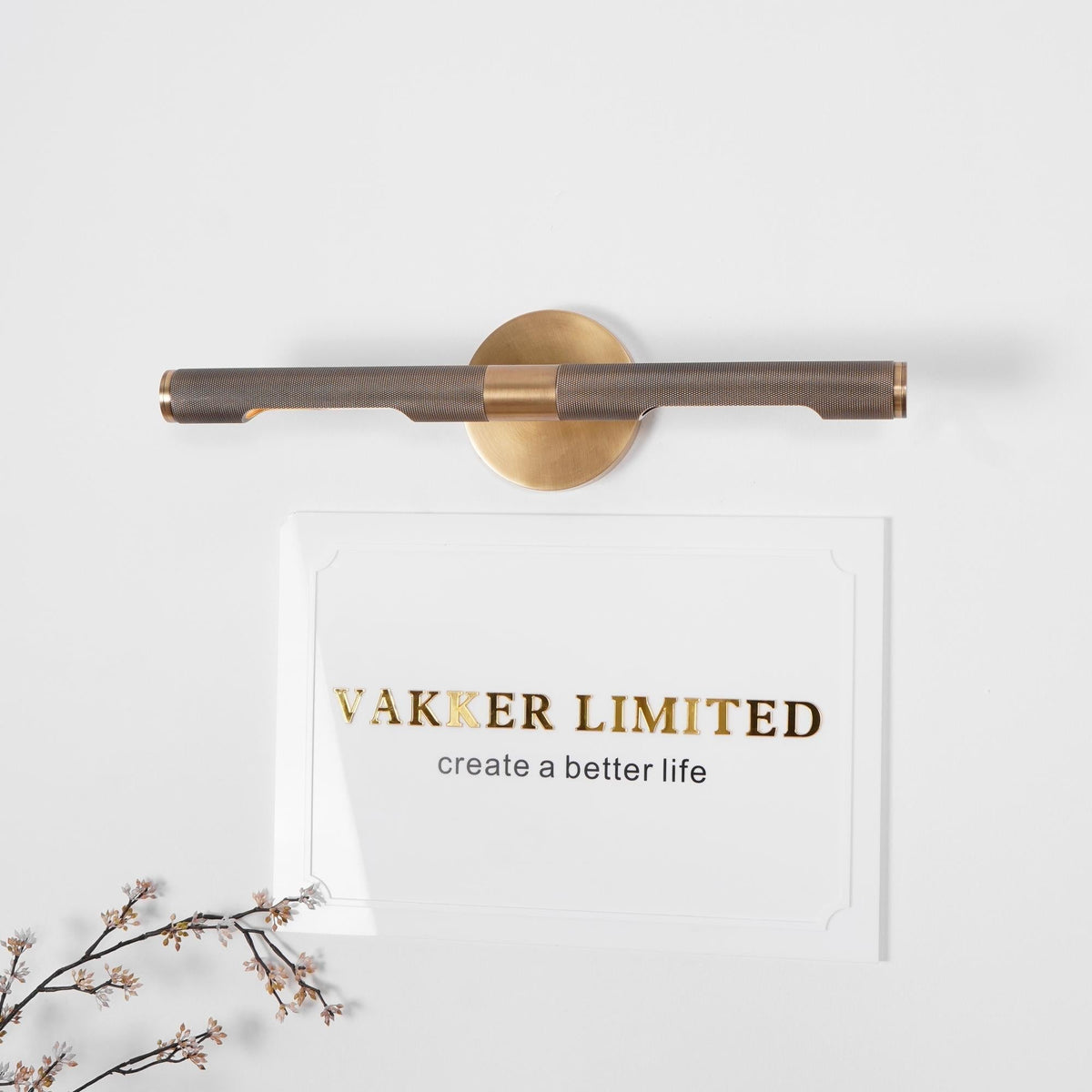 LED Damp Rated And Hardwired Brass Wall Light