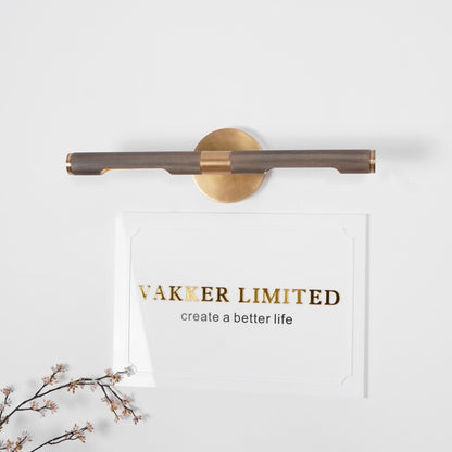 LED Damp Rated And Hardwired Brass Wall Light