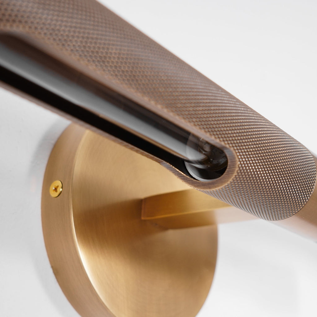 LED Damp Rated And Hardwired Brass Wall Light