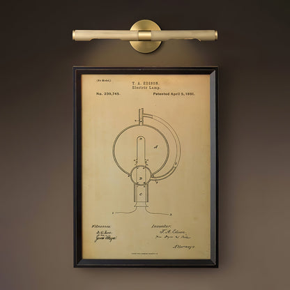 LED Damp Rated And Hardwired Brass Wall Light