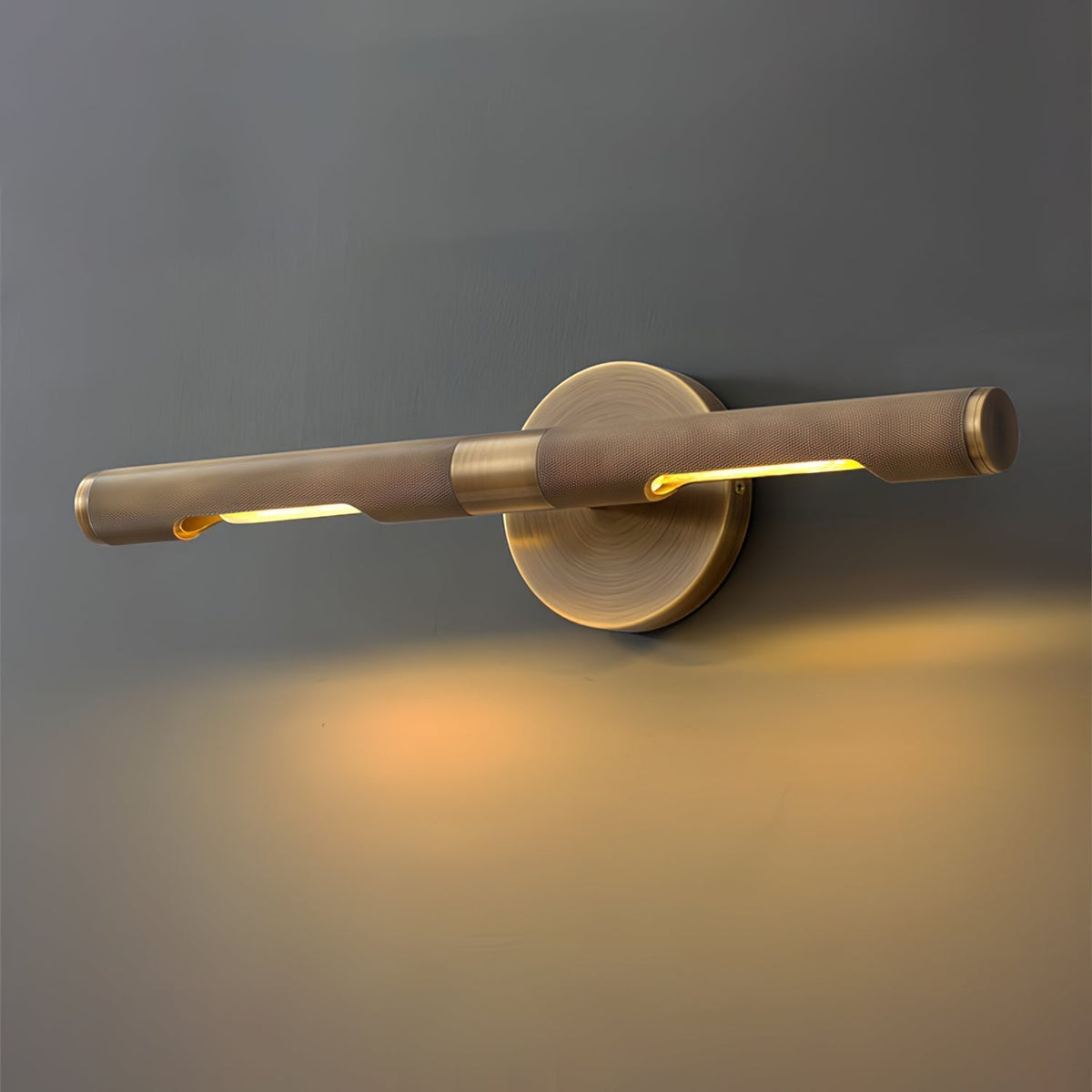 LED Damp Rated And Hardwired Brass Wall Light