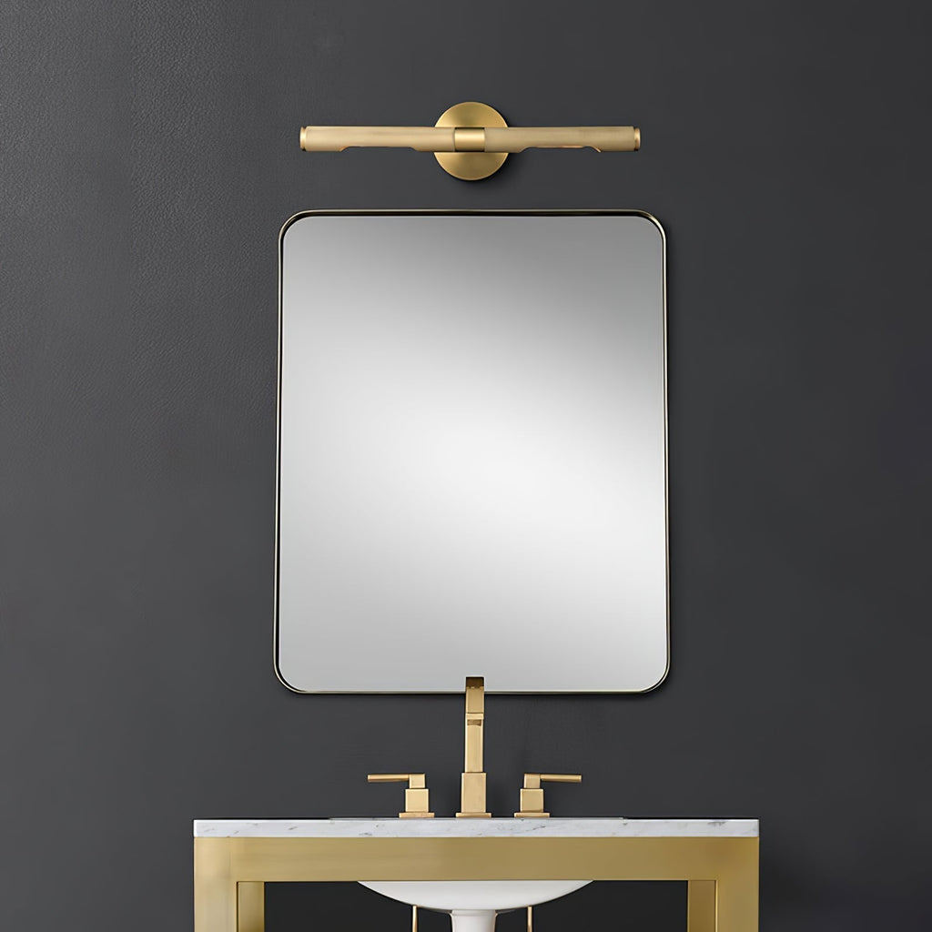 LED Damp Rated And Hardwired Brass Wall Light
