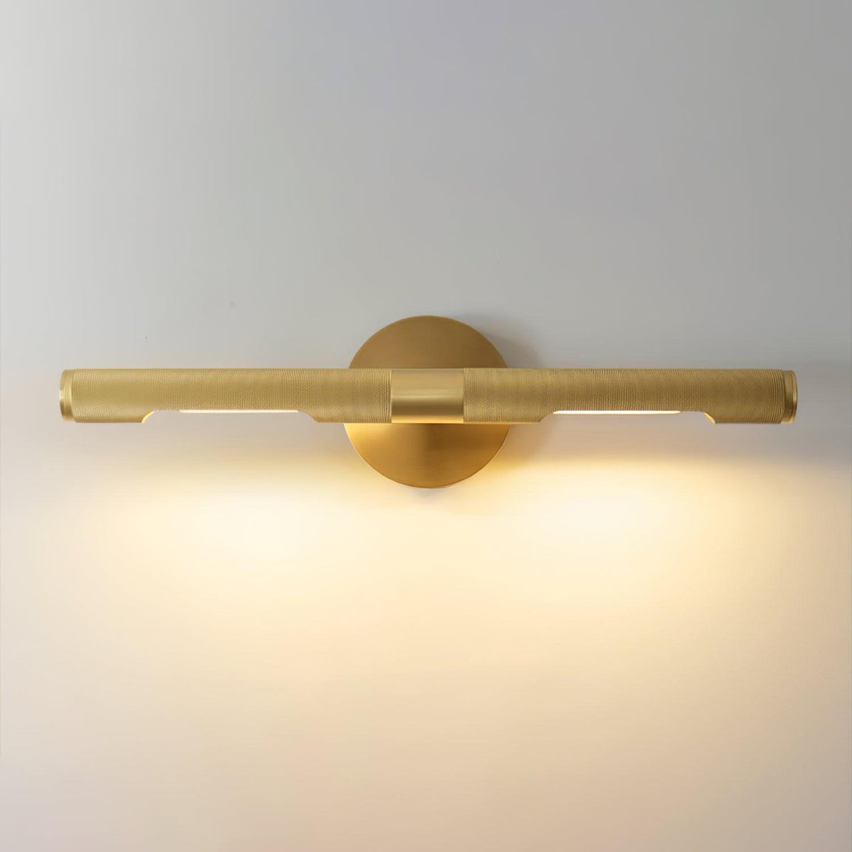 LED Damp Rated And Hardwired Brass Wall Light