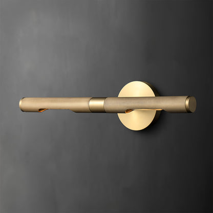 LED Damp Rated And Hardwired Brass Wall Light