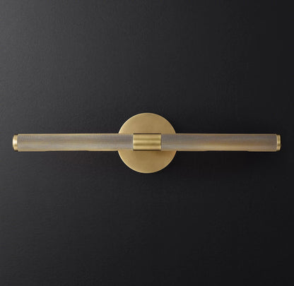 LED Damp Rated And Hardwired Brass Wall Light