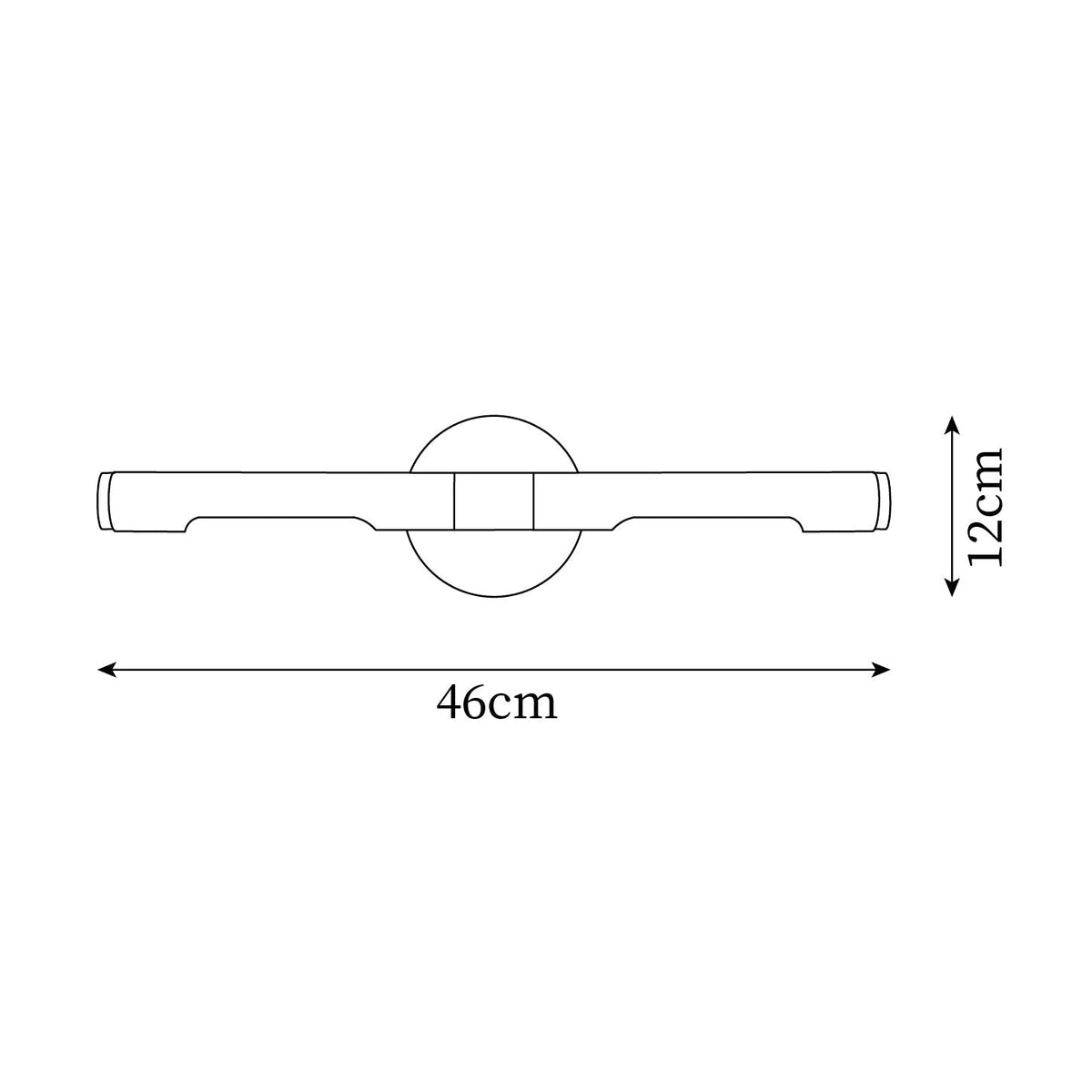 LED Damp Rated And Hardwired Brass Wall Light