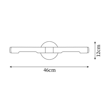 LED Damp Rated And Hardwired Brass Wall Light