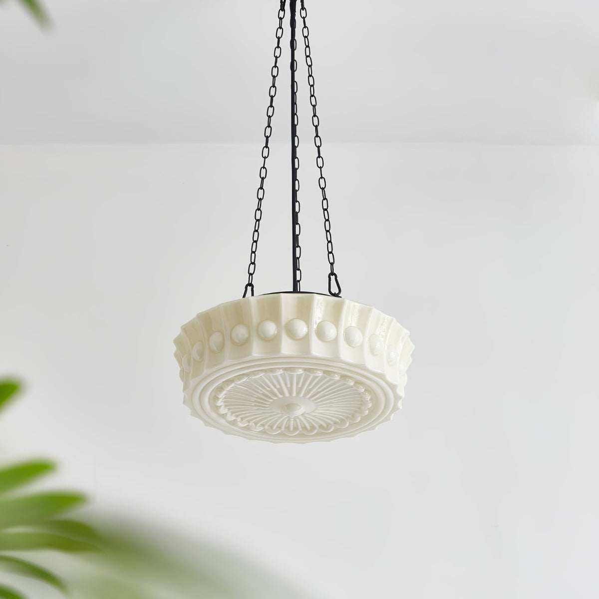 Warm Glow Vintage French Country Dome Pendant Light