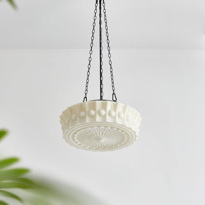 Warm Glow Vintage French Country Dome Pendant Light