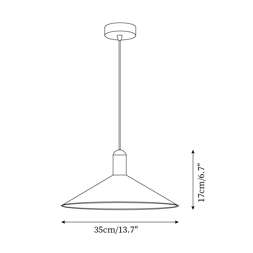 LED Pendant Light With Long Lifespan Minimalist Cone