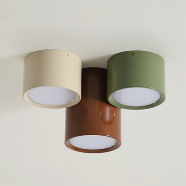 Cylindrical Minimalist Colorful Metal Ceiling Light