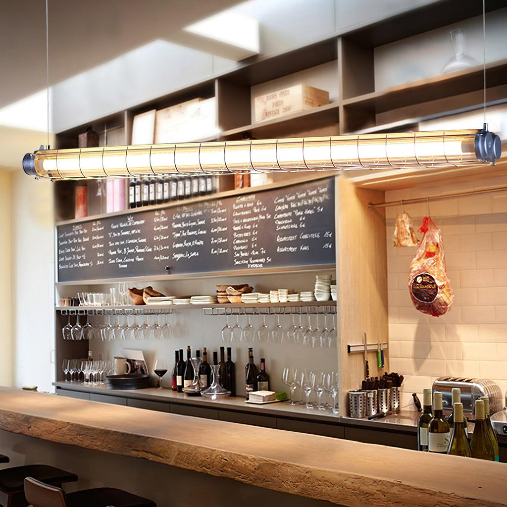 Integrated LED Industrial Linear Pendant Light