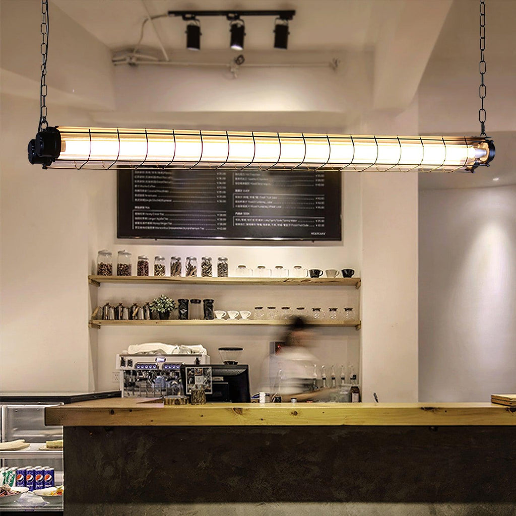 Integrated LED Industrial Linear Pendant Light