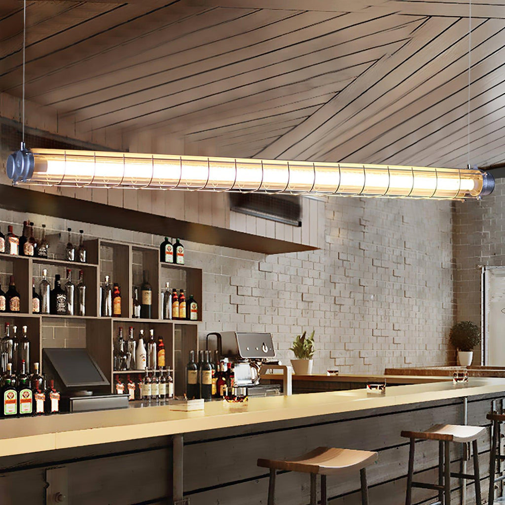 Integrated LED Industrial Linear Pendant Light