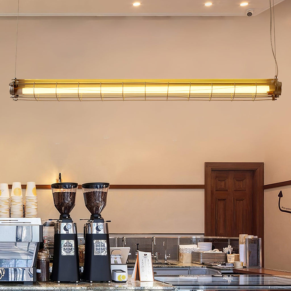 Integrated LED Industrial Linear Pendant Light