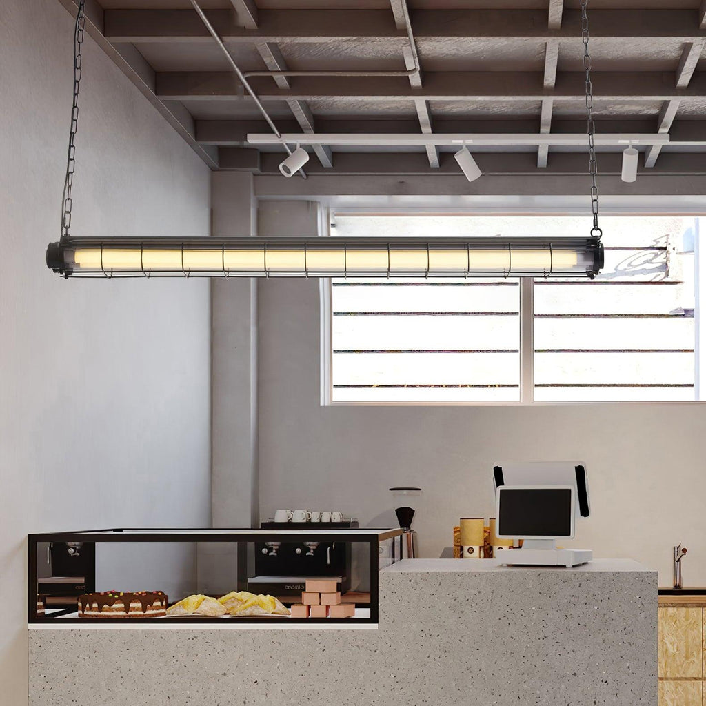 Integrated LED Industrial Linear Pendant Light