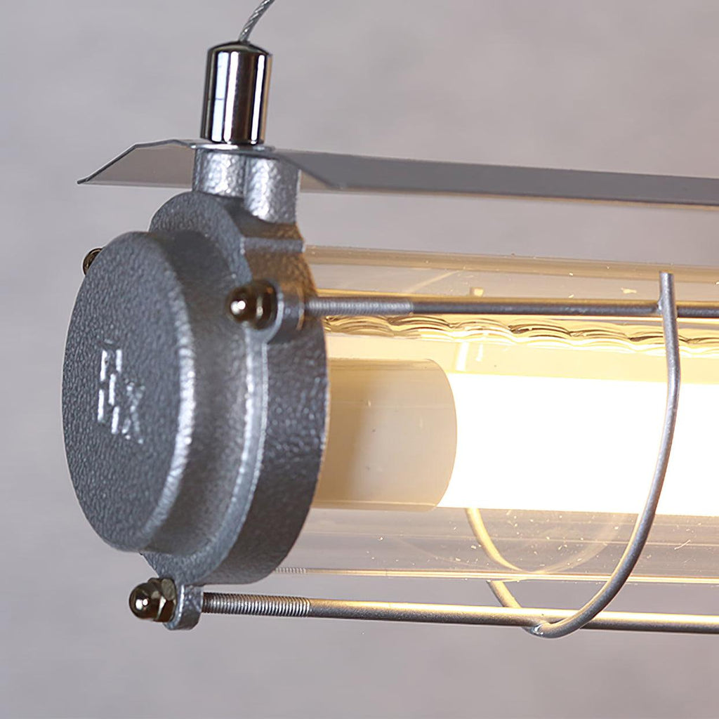 Integrated LED Industrial Linear Pendant Light