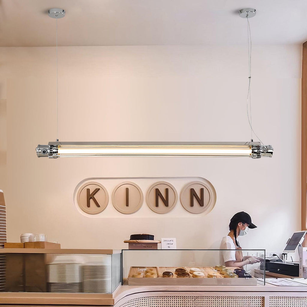 Integrated LED Industrial Linear Pendant Light