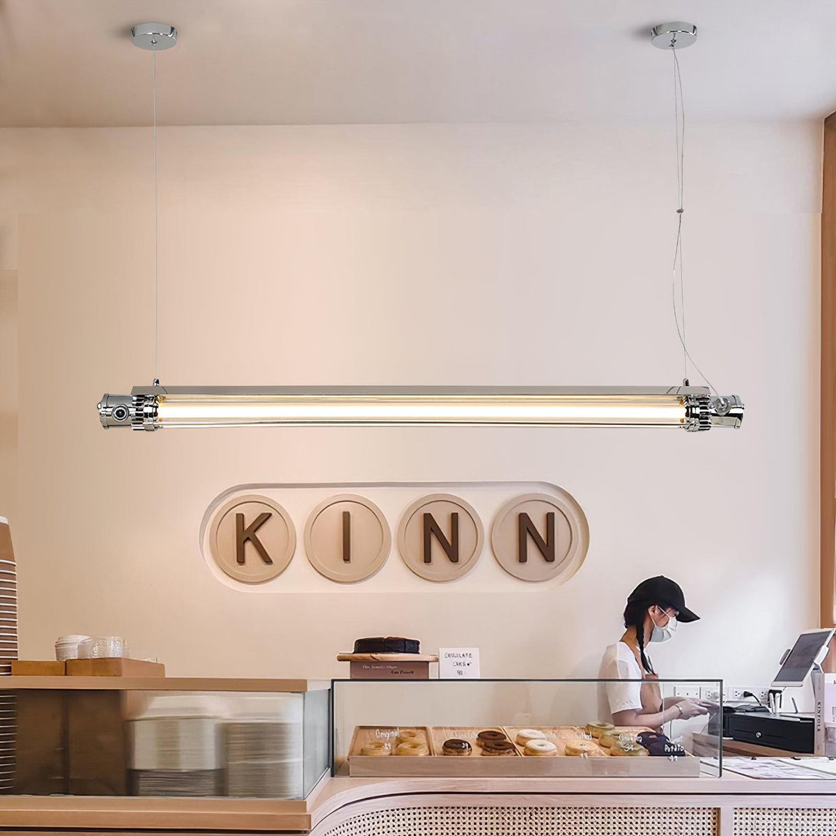 Integrated LED Industrial Linear Pendant Light