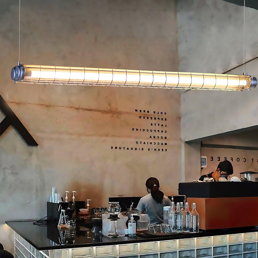 Integrated LED Industrial Linear Pendant Light