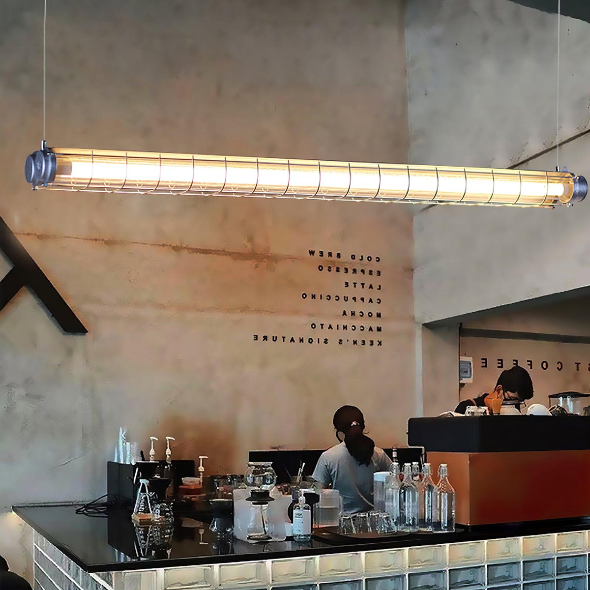 Integrated LED Industrial Linear Pendant Light