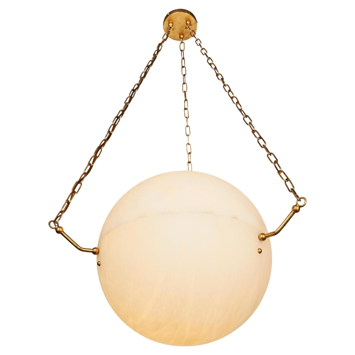 Copper Finish Alabaster Minimalist Pendant Light