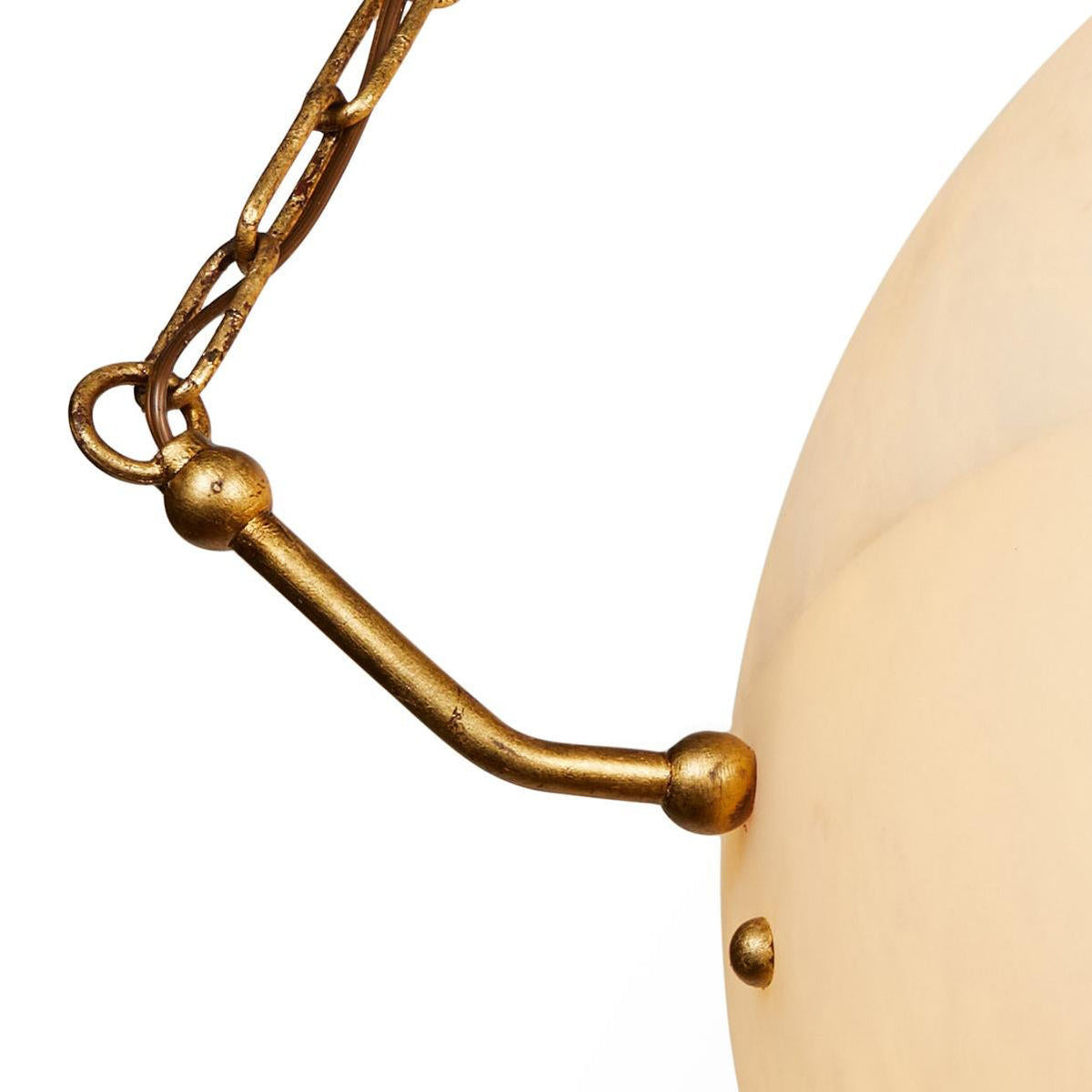 Copper Finish Alabaster Minimalist Pendant Light