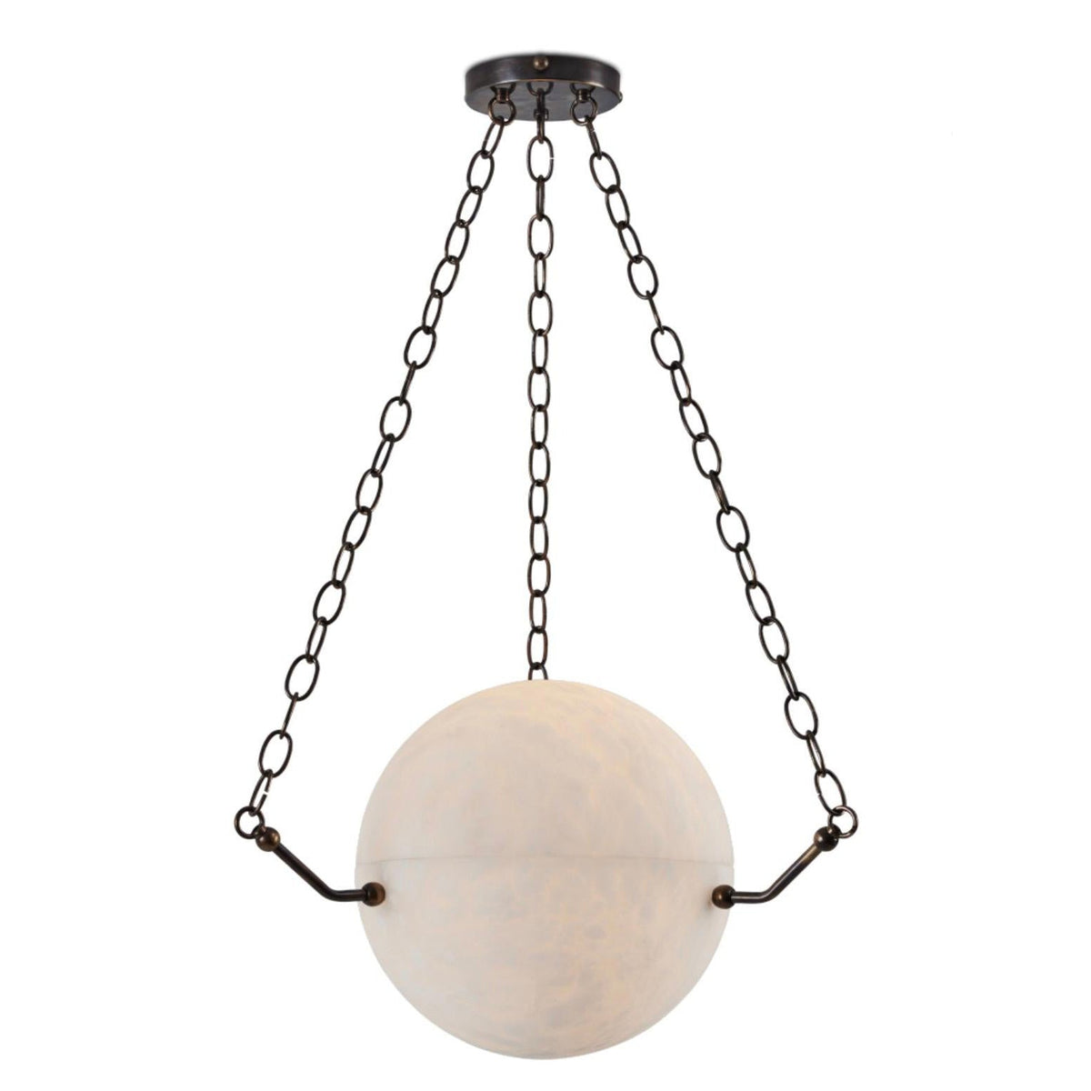 Copper Finish Alabaster Minimalist Pendant Light