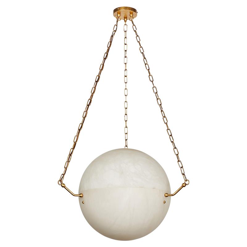 Copper Finish Alabaster Minimalist Pendant Light
