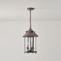 Vintage Industrial Three Head Pendant Lamp With Glass Shade