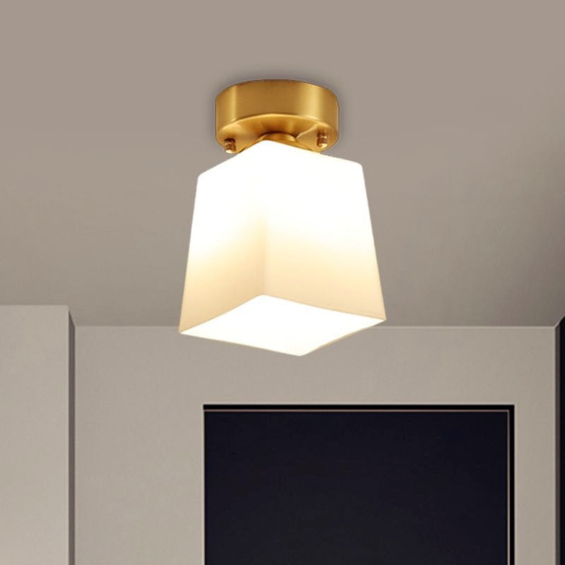 Retro Brass Flush Mount Ceiling Light For Living Dining Bedroom