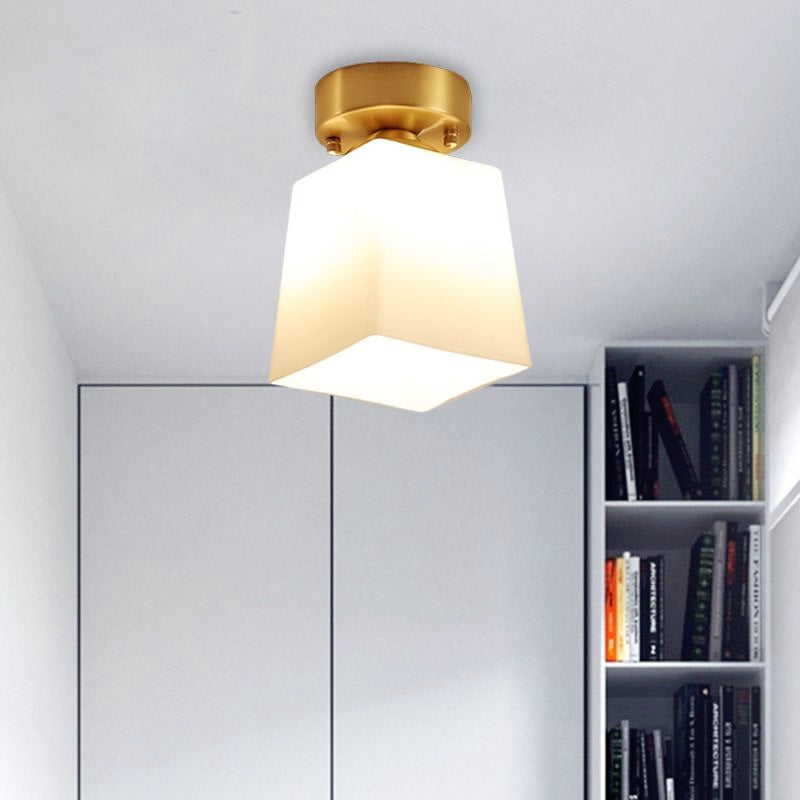 Retro Brass Flush Mount Ceiling Light For Living Dining Bedroom