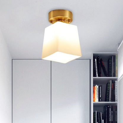Retro Brass Flush Mount Ceiling Light For Living Dining Bedroom