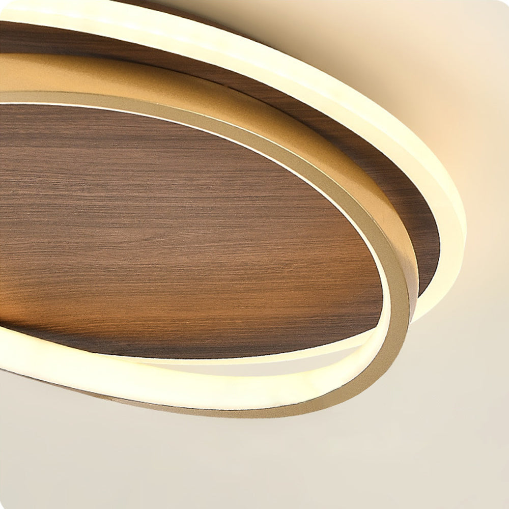 Gold Metal Finish Aurora Dimmable Round Ceiling Light For Bedroom