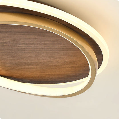 Gold Metal Finish Aurora Dimmable Round Ceiling Light For Bedroom