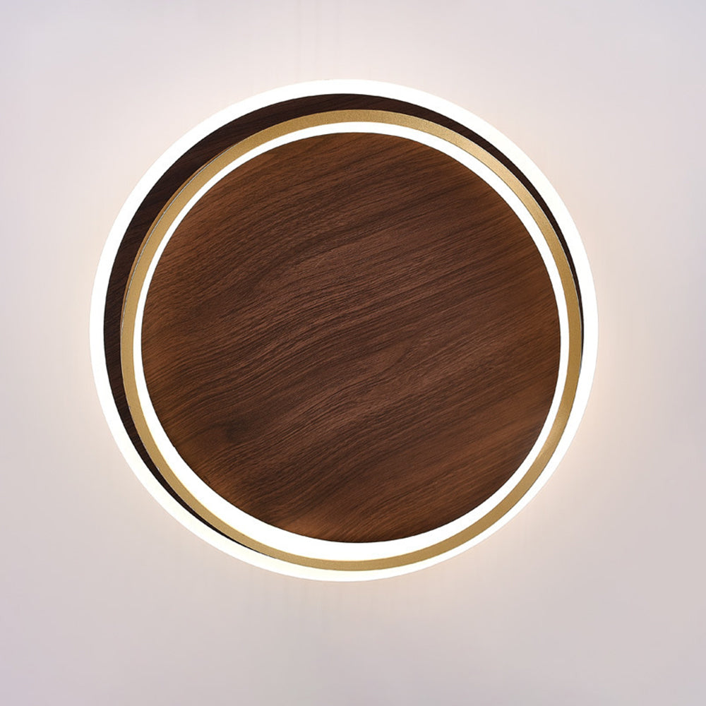 Gold Metal Finish Aurora Dimmable Round Ceiling Light For Bedroom