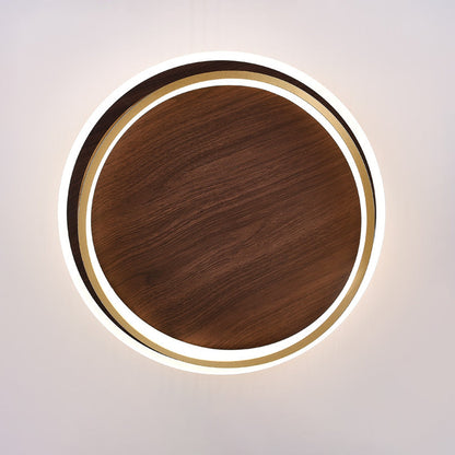 Gold Metal Finish Aurora Dimmable Round Ceiling Light For Bedroom