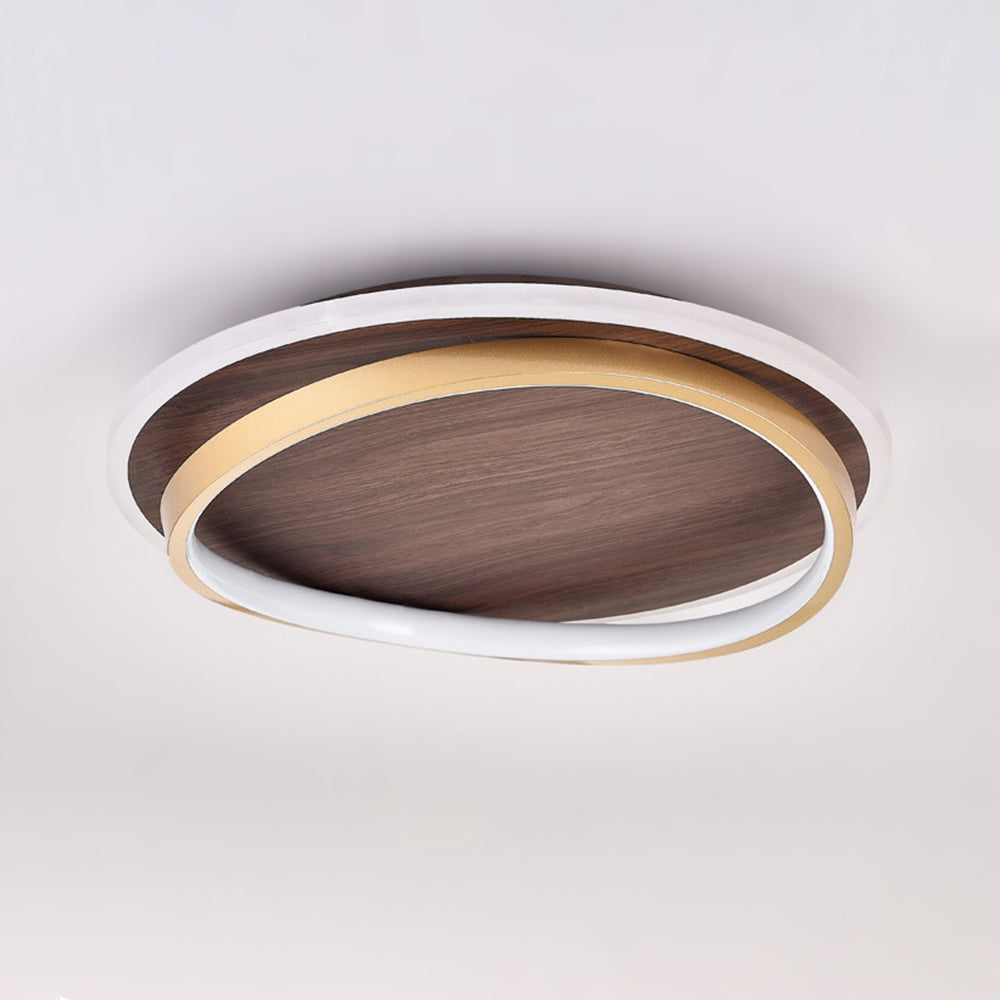 Gold Metal Finish Aurora Dimmable Round Ceiling Light For Bedroom