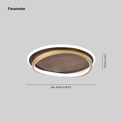 Gold Metal Finish Aurora Dimmable Round Ceiling Light For Bedroom