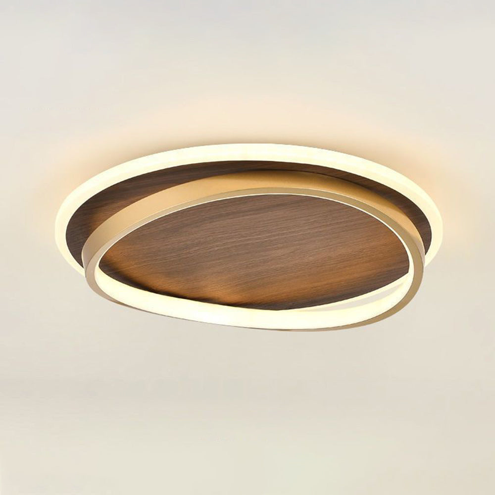 Gold Metal Finish Aurora Dimmable Round Ceiling Light For Bedroom