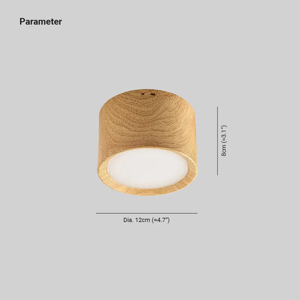 White Wood Or Black Finish Modern Round Flush Mount Ceiling Light