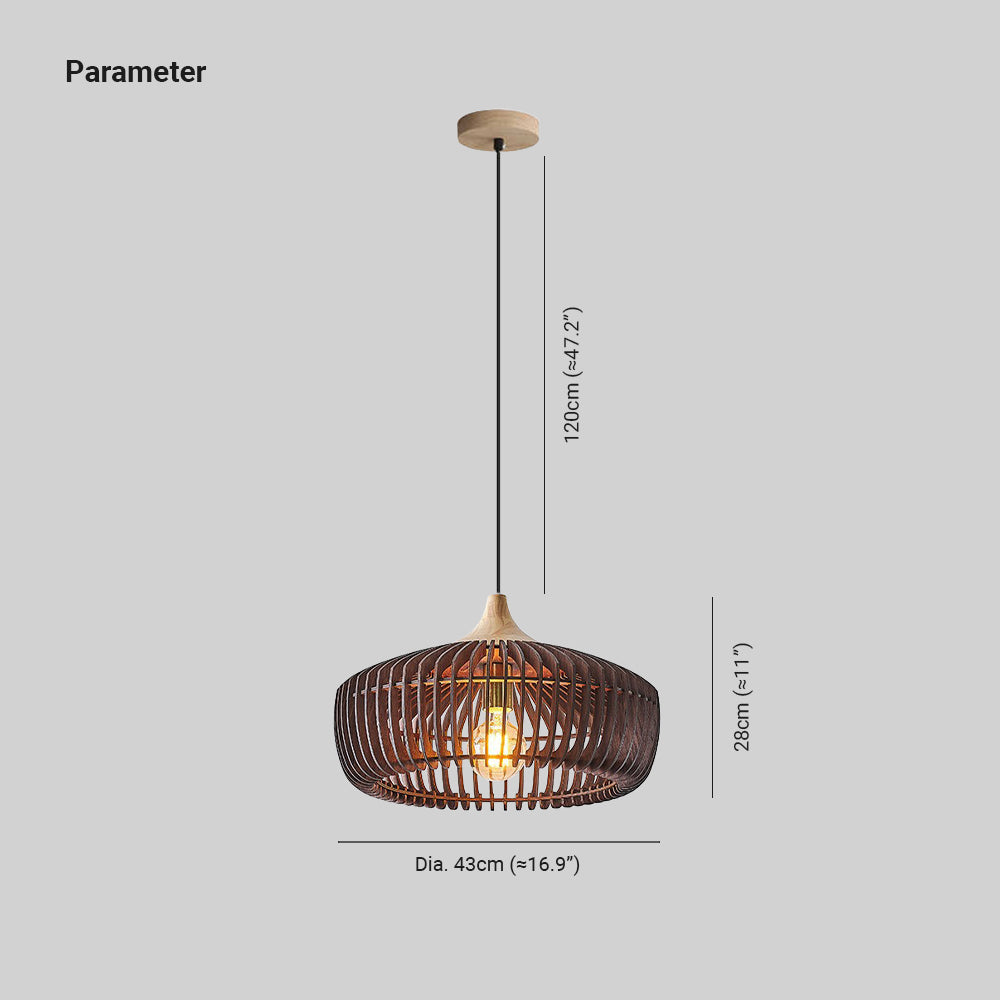 Pendant Light Nordic Japanese Wood For Warm Ambience