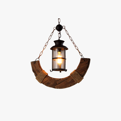 Living and Dining Brown Wood Pendant Light
