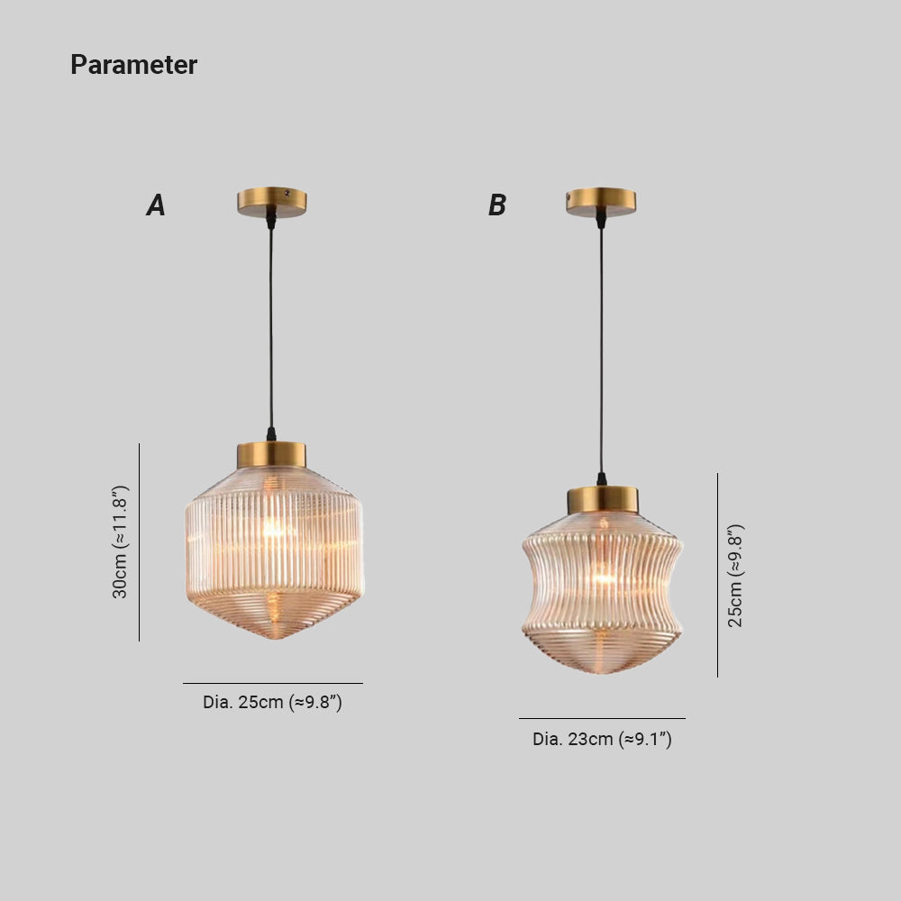 Cozy Ambience Glass LED Smoke Pendant Light