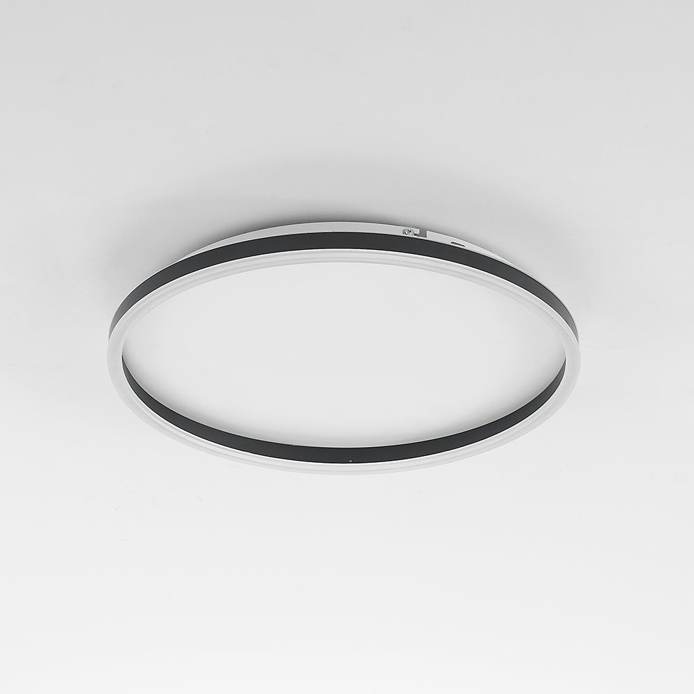 Black Gold Or White Sleek Circular Flush Mount Ceiling Light