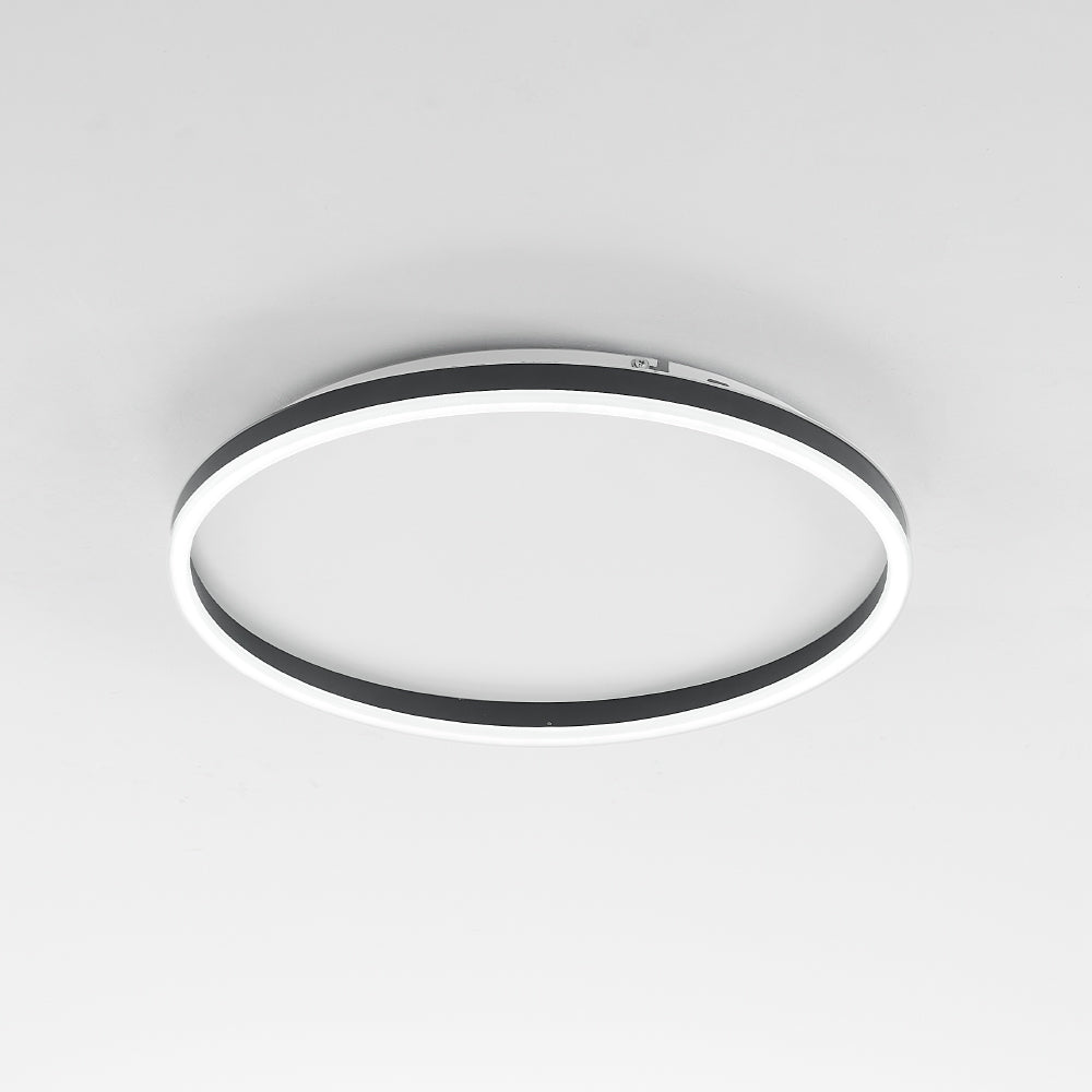 Black Gold Or White Sleek Circular Flush Mount Ceiling Light