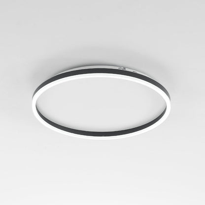 Black Gold Or White Sleek Circular Flush Mount Ceiling Light