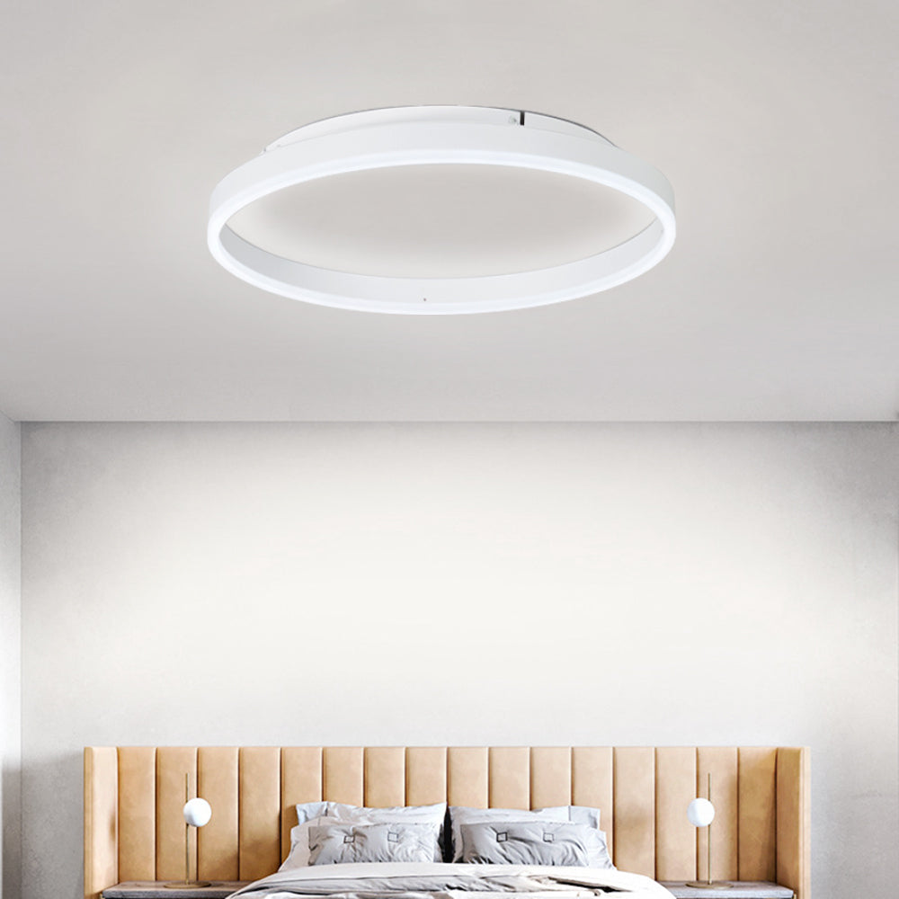 Black Gold Or White Sleek Circular Flush Mount Ceiling Light