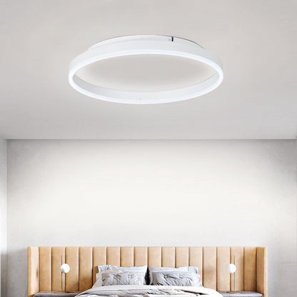 Black Gold Or White Sleek Circular Flush Mount Ceiling Light