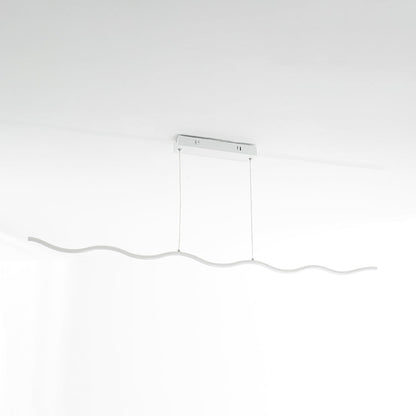 Modern Black And White Linear Wave Pendant Light